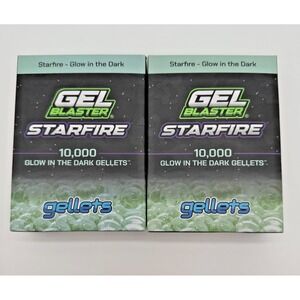 2 Boxes Of Gel Blaster Starfire Glow in the Dark Gellets 10,000 Per Package! NEW